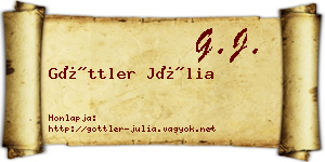 Göttler Júlia névjegykártya